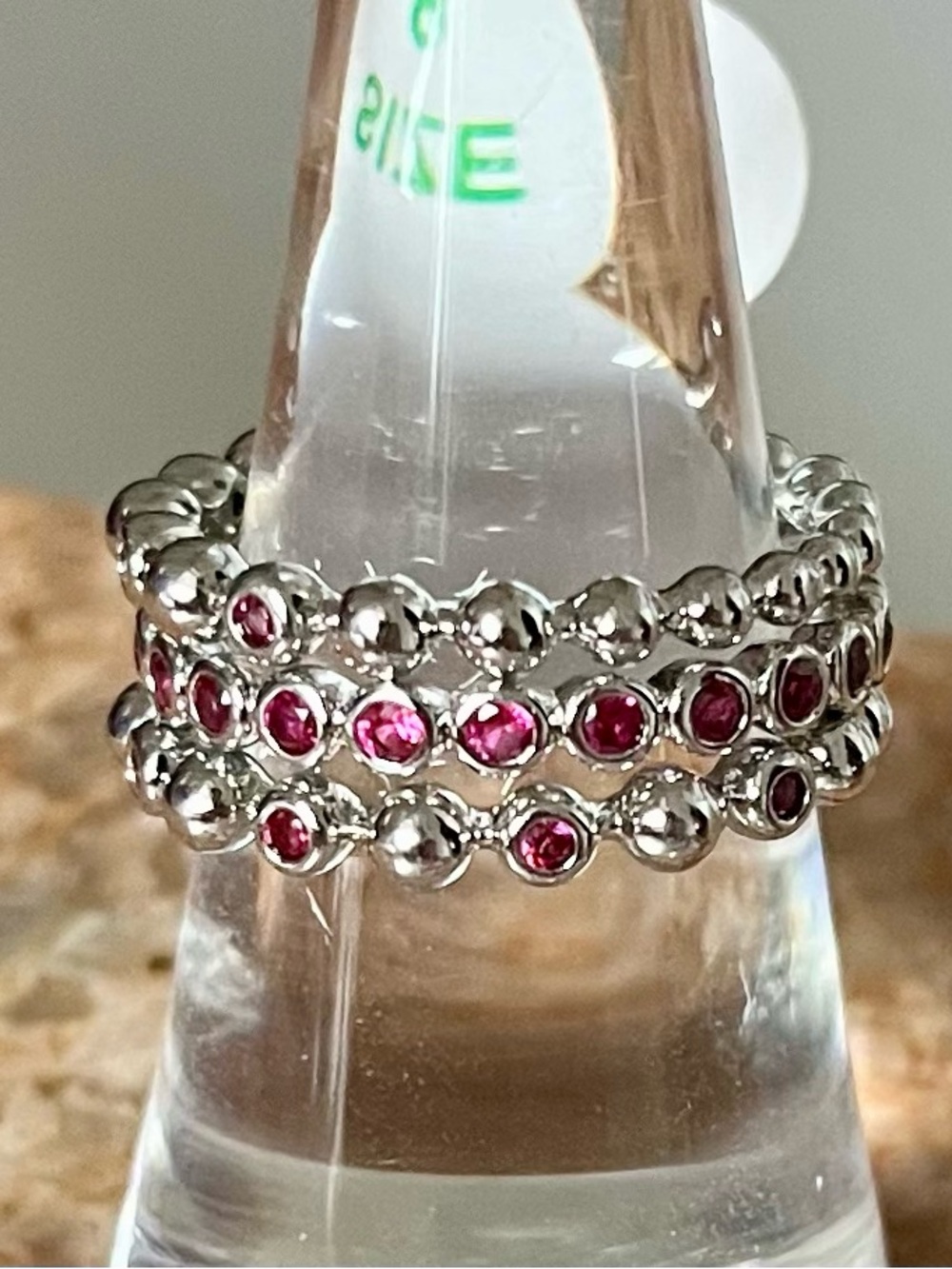 Bomb Party Retro Farmhouse Unicorn RBP3093 Ruby on Rhodium Ring HTF